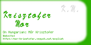 krisztofer mor business card