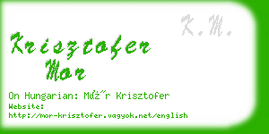 krisztofer mor business card